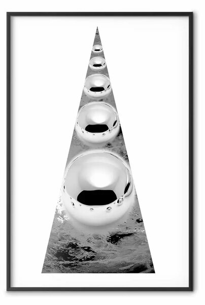 Poster: Perpetum Mobile - astrazione industriale in b/n con triangolo