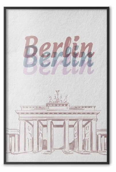 Poster: Berlino acquerello - Porta di Brandeburgo