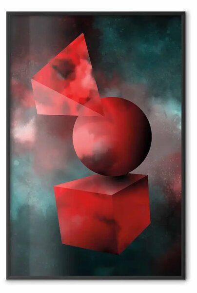 Poster: Cosmo geometrico - astrazione colorata con figure geometriche