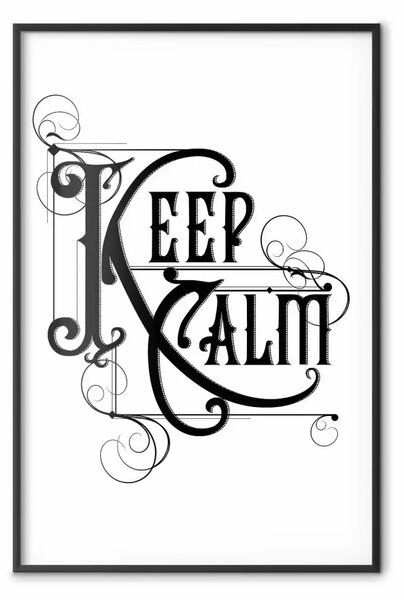 Poster: Motto di vita - scritta inglese decorativa