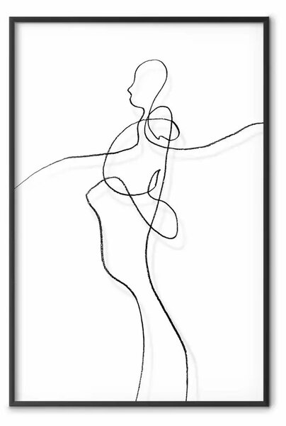 Poster: La mia anima - minimalista con silhouette umana