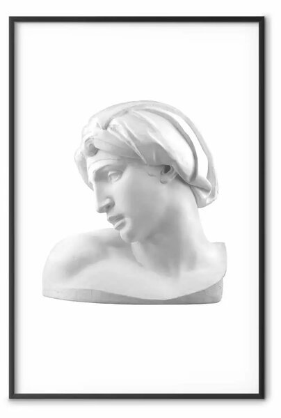 Poster: Michelangelo - scultura volto maschile