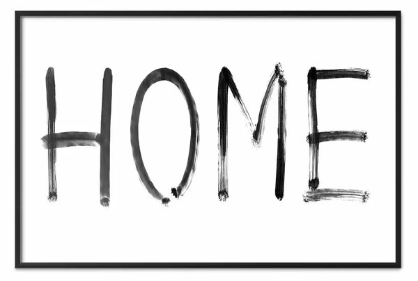 Poster: Casa nera - composizione b/n con scritta in inglese