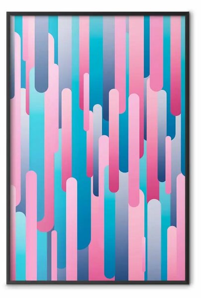 Poster: Corsie multicolori - astrazione moderna in strisce colorate