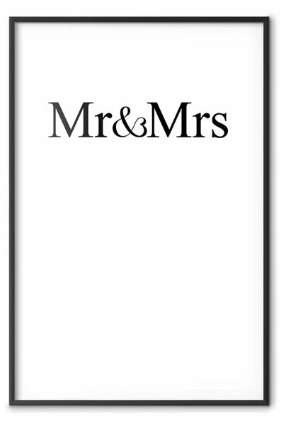 Poster: Signore e Signora - semplice composizione in bianco e nero
