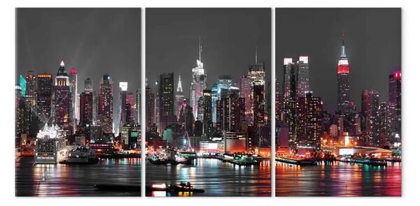 Quadro moderno Insonnia a New York (3 pezzi)