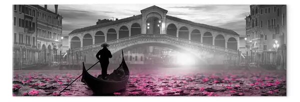 Quadro su tela Magic Venice grigio stretto