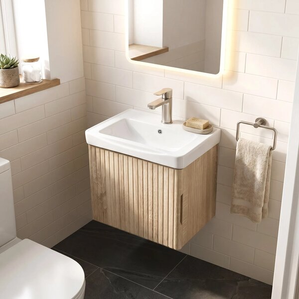 Mobile bagno con lavabo Rea DB85-50-3 Light 50cm