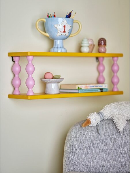 Mensola per bambini gialla con ripiani multipli 60 cm Bibiola – Bloomingville Mini