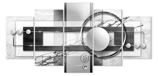 Quadro moderno Energia monocromatica (5 pezzi) largo