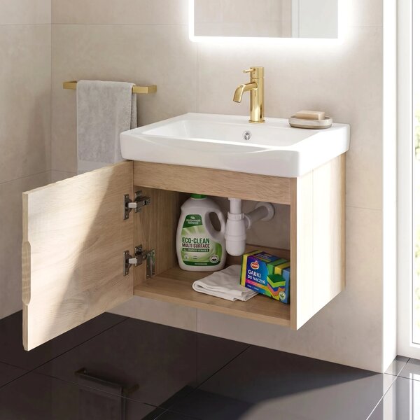 Mobile bagno con lavabo Rea DB85-50-3 Light 50cm