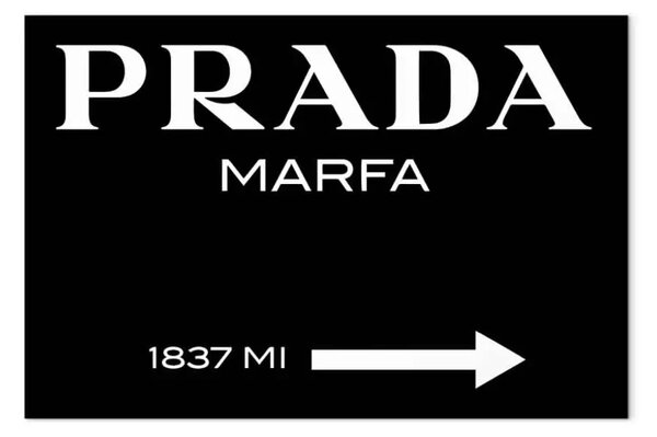 Quadro contemporaneo Prada in nero largo