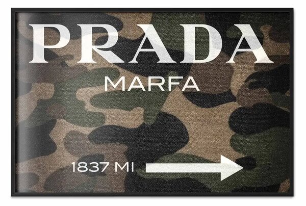 Poster: Prada militare - scritta inglese e numeri su texture militare