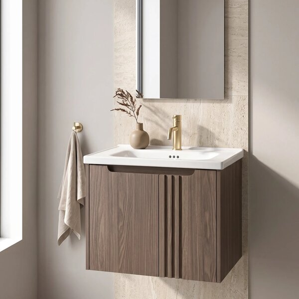 Mobile bagno con lavabo Rea DB86-60L-1 Dark 60cm