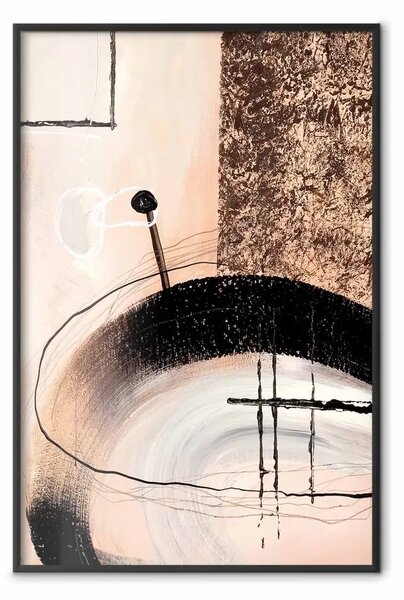 Poster: Profeta - motivi astratti beige in stile artistico