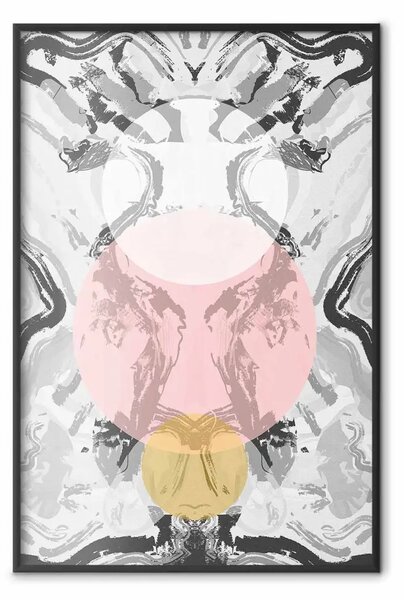 Poster: Spirito oceano - modello astratto con cerchi colorati