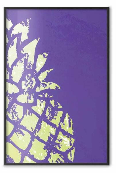 Poster: Frammento di esotismo - frutto tropicale astratto su sfondo viola