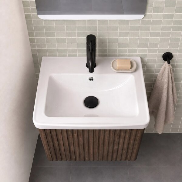 Mobile bagno con lavabo Rea DB85-50-1 Dark 50cm