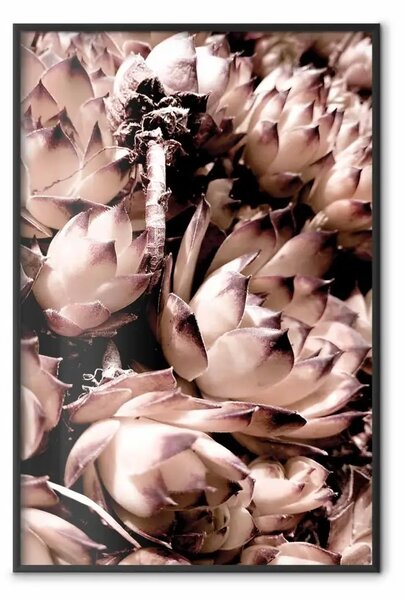 Poster: Orfeo - piante naturali con fiori bianchi e dettagli viola