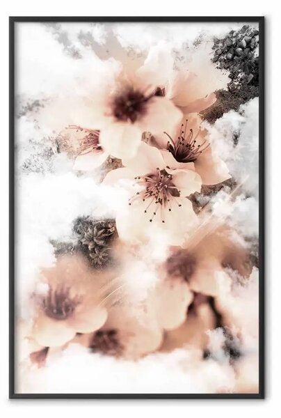Poster: Fiori angelici - fiori colorati tra nuvole e bosco