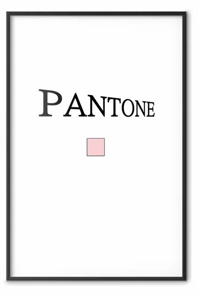Poster: Pantone - scritte nere in inglese e figura geometrica