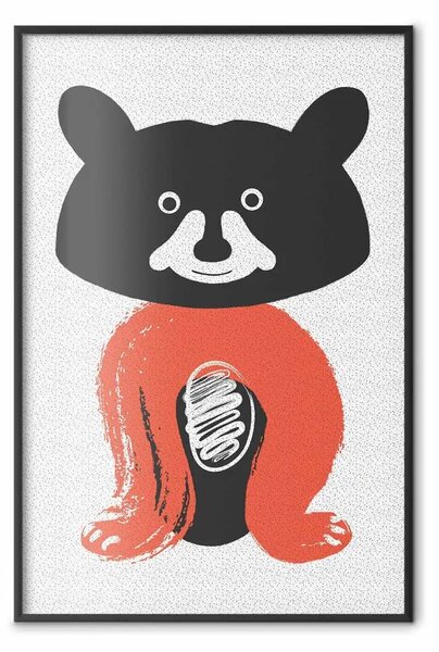 Poster: Signor procione simpatico - animale grigio divertente