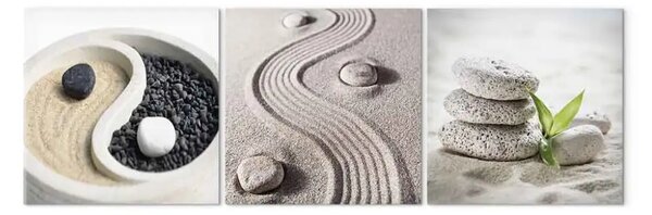 Quadro Sabbia Orientale Serena - connubio di natura e pietra zen