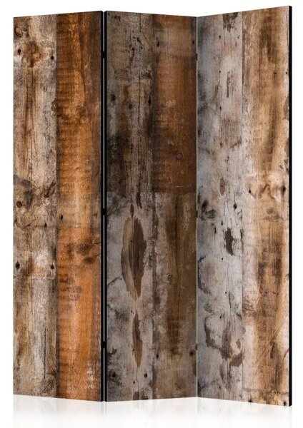Paravento Legno antico - texture di tavole di legno naturalmente marroni