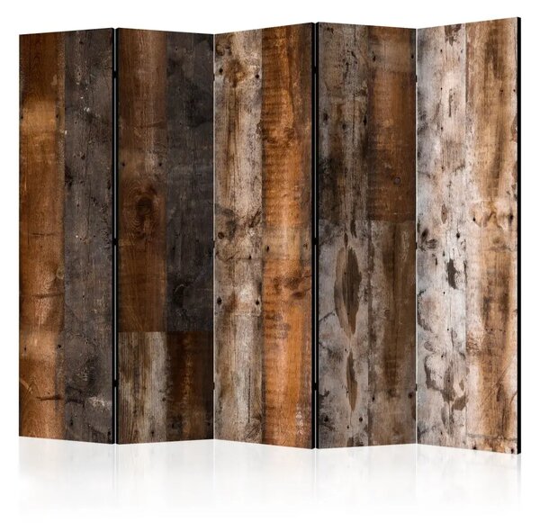 Paravento separè Legno antico II - texture di tavole di legno con delicati nodi