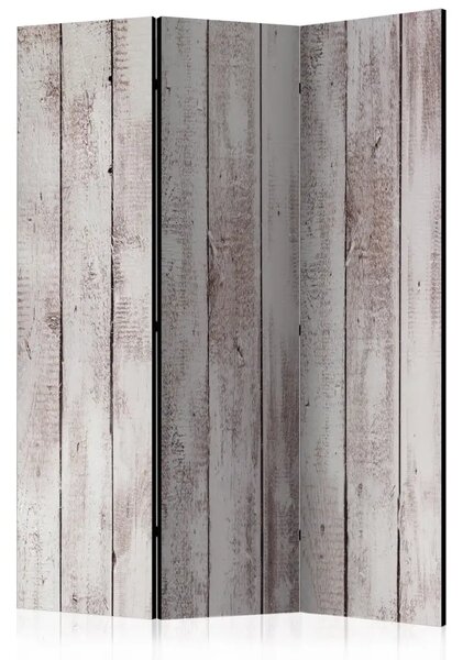 Paravento separè Legno raffinato - texture di tavole di legno dipinte di bianco