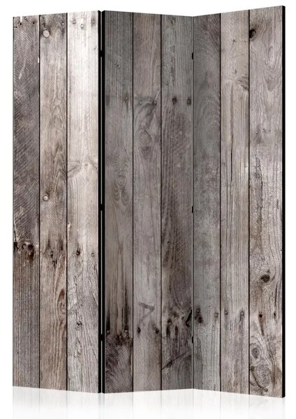 Paravento design Legno centenario - texture di tavole di legno grigie con piccoli nodi