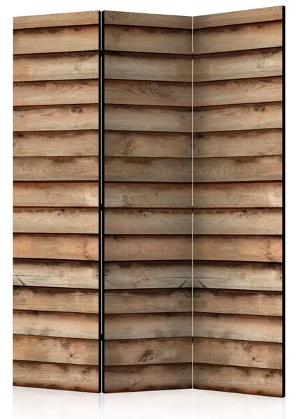 Paravento design Equatore desertico - texture di tavole di legno marrone con nodi