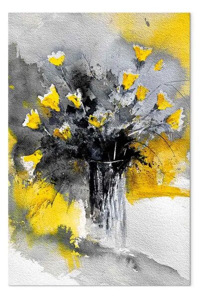 Quadro moderno Bouquet di colori verticale giallo