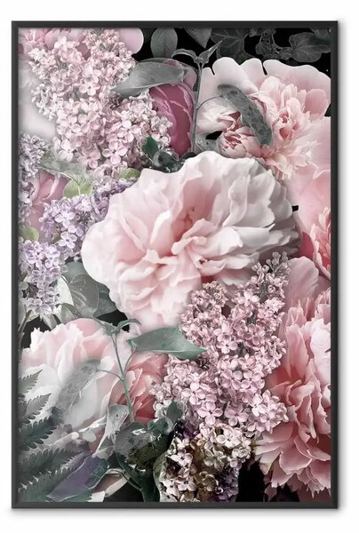 Poster: Sei tutto per me - fiori e piante in tonalità pastello
