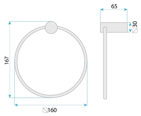 Appendino da bagno Ring 64106 SOLO Titan