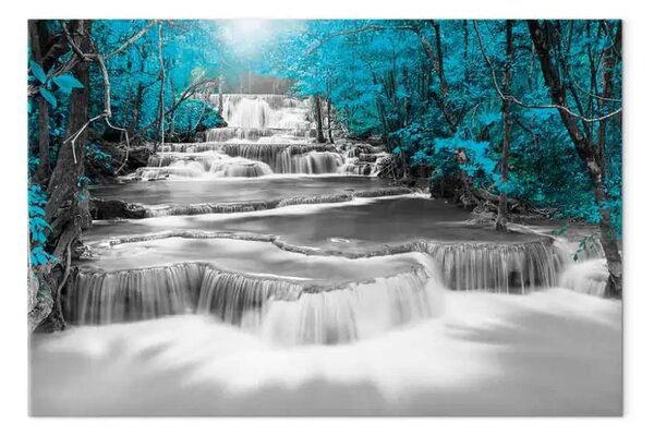 Quadro moderno Cascata di pensieri largo turchese