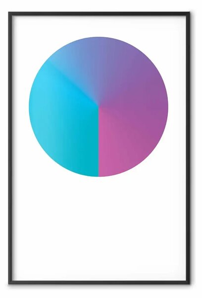 Poster: Gradiente neon - figura geometrica a forma di cerchio con gradiente