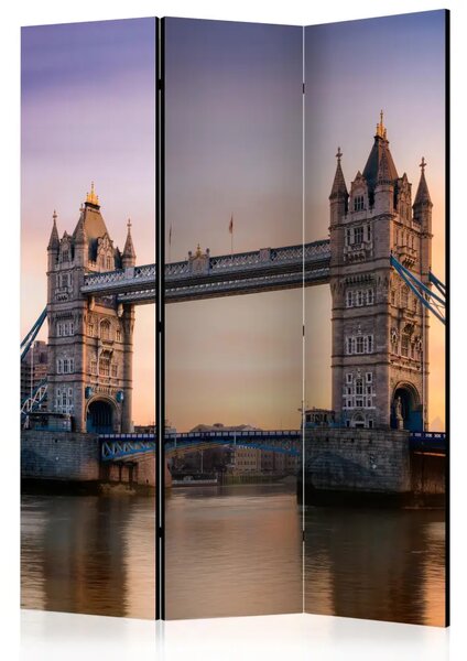 Paravento Tramonto sul ponte - architettura di Londra sul fiume