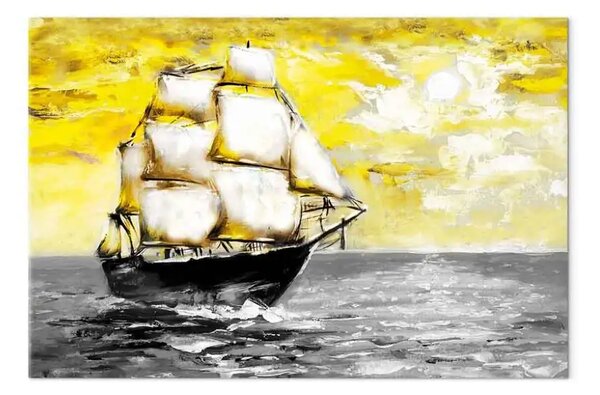 Quadro contemporaneo Crociera di primavera largo giallo
