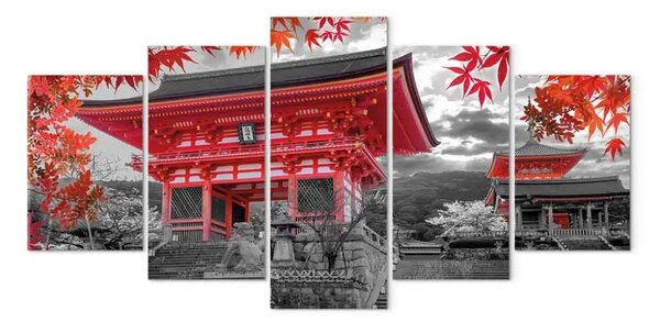 Quadro moderno Kyoto, Giappone (5 pezzi) largo