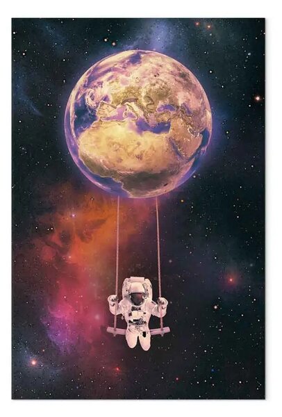 Quadro contemporaneo Altalena spaziale verticale