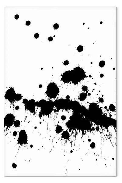 Quadro contemporaneo Macchie sul muro - grafica minimalista in bianco e nero