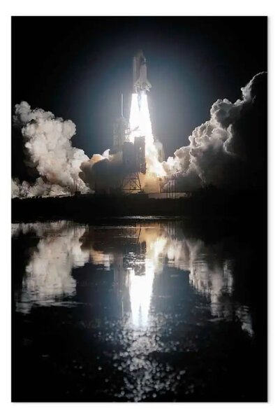 Quadro moderno Razzo nello spazio - foto dell'inizio di viaggio del veicolo spaziale