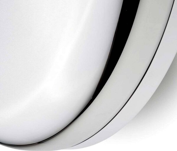DESIGN BY US Applique Endless, cromata, IP54, vetro a specchio dimmerabile, Cromo / Argento, Alluminio, Moderno, Plafoniera