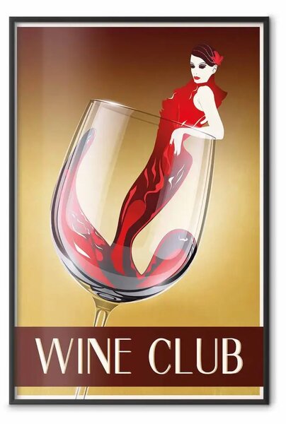 Poster: Birra Premium - scritte inglese e illustrazione birra su sfondo rosso