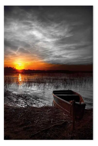 Quadro su tela Lago romantico verticale