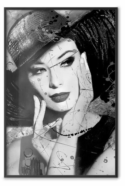 Poster: Diva - ritratto in bianco e nero di donna