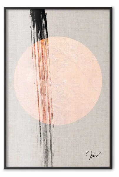 Poster: Natura solare - striscia colorata astratta su texture tessile
