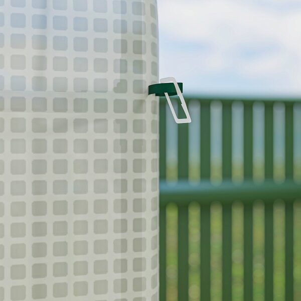 Outsunny Serra da giardino in PE, serra da balcone, telo rinforzato 135 g/m², telaio in acciaio, porta con zip, 200 x 140 x 200 cm, bianco | Aosom Italy