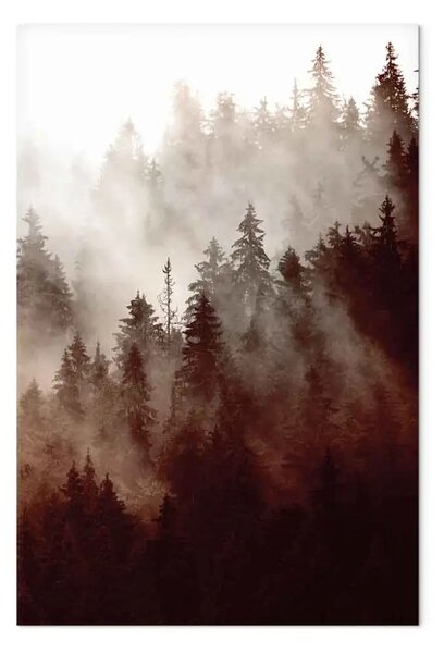 Quadro moderno Foresta bruna verticale